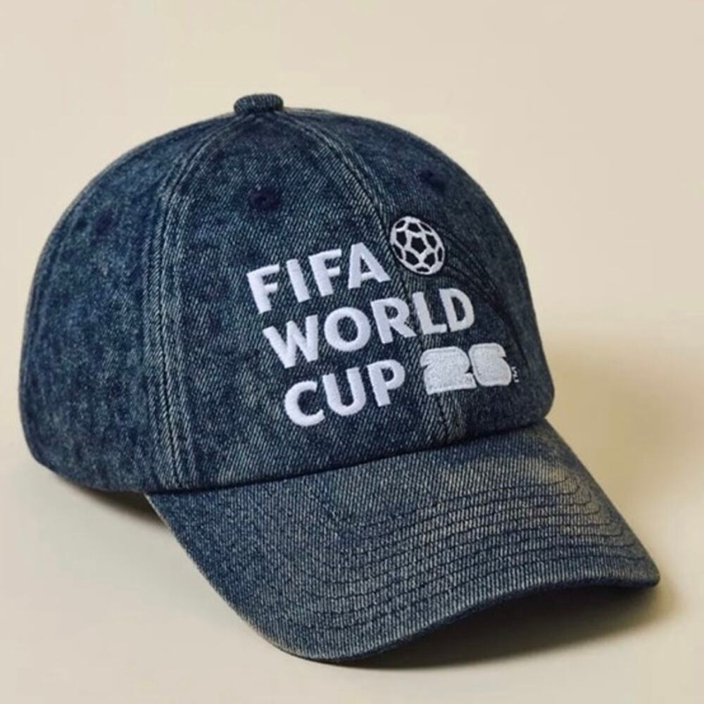 FIFA World Cup 2026 Denim Dad adjustable Hat indigo New NWT
